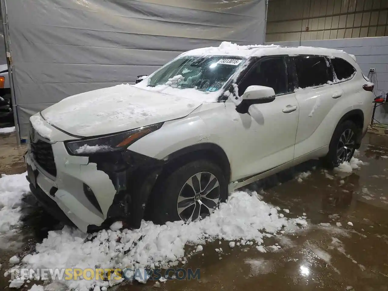 1 Photograph of a damaged car 5TDGZRBH5MS553290 TOYOTA HIGHLANDER 2021