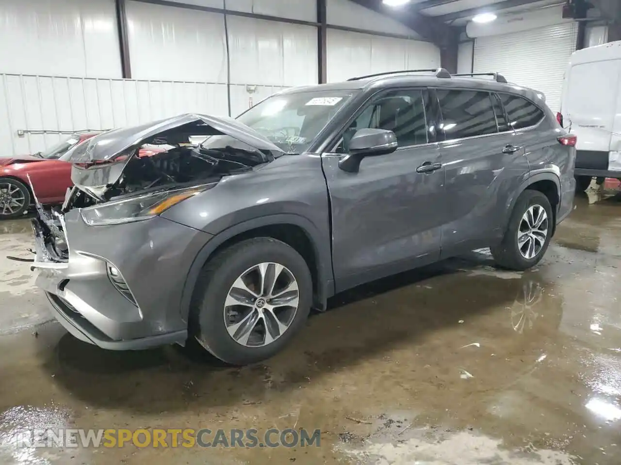 1 Photograph of a damaged car 5TDGZRBH5MS555752 TOYOTA HIGHLANDER 2021