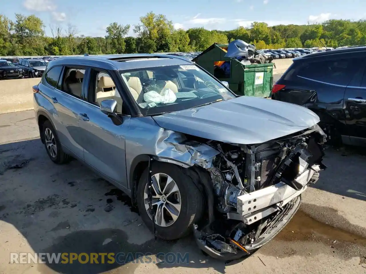 1 fotografías del automóvil dañado 5TDGZRBH6MS085893 TOYOTA HIGHLANDER 2021