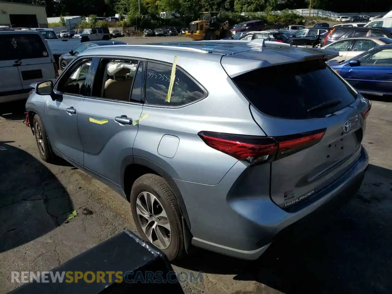 3 fotografías del automóvil dañado 5TDGZRBH6MS085893 TOYOTA HIGHLANDER 2021