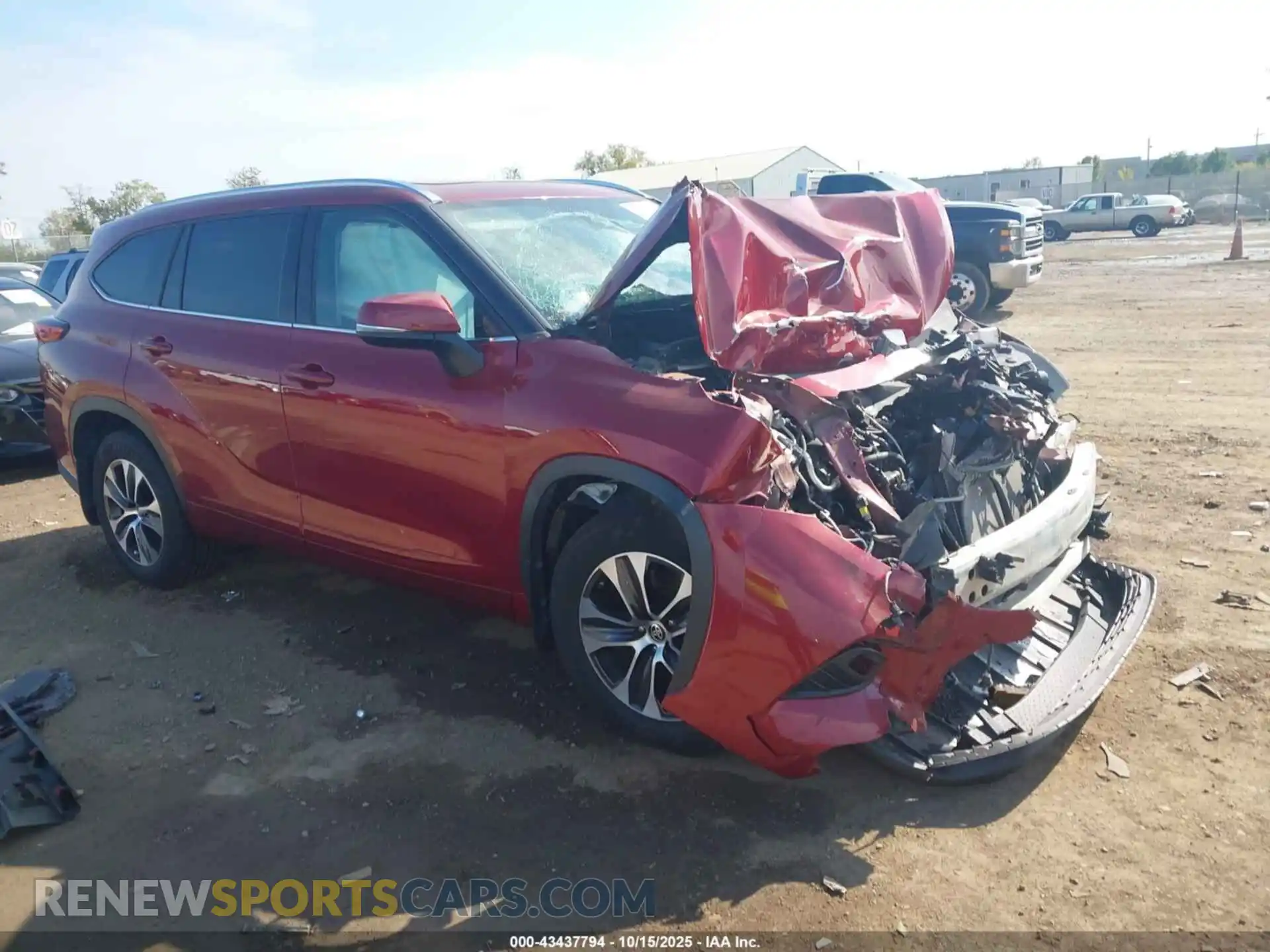 1 Photograph of a damaged car 5TDGZRBH6MS110338 TOYOTA HIGHLANDER 2021