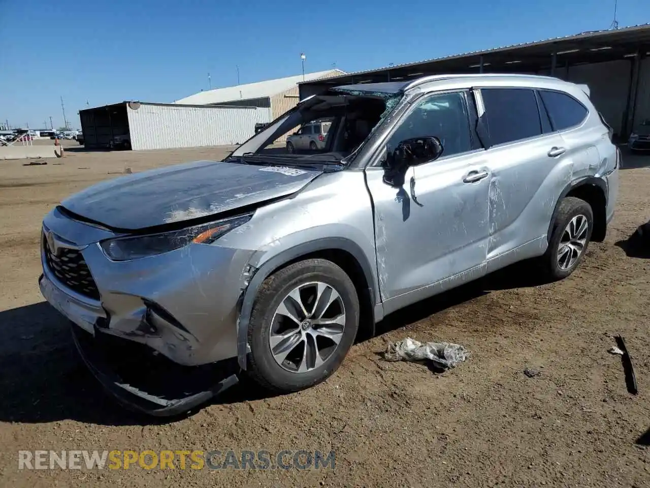 1 Photograph of a damaged car 5TDGZRBH6MS122425 TOYOTA HIGHLANDER 2021