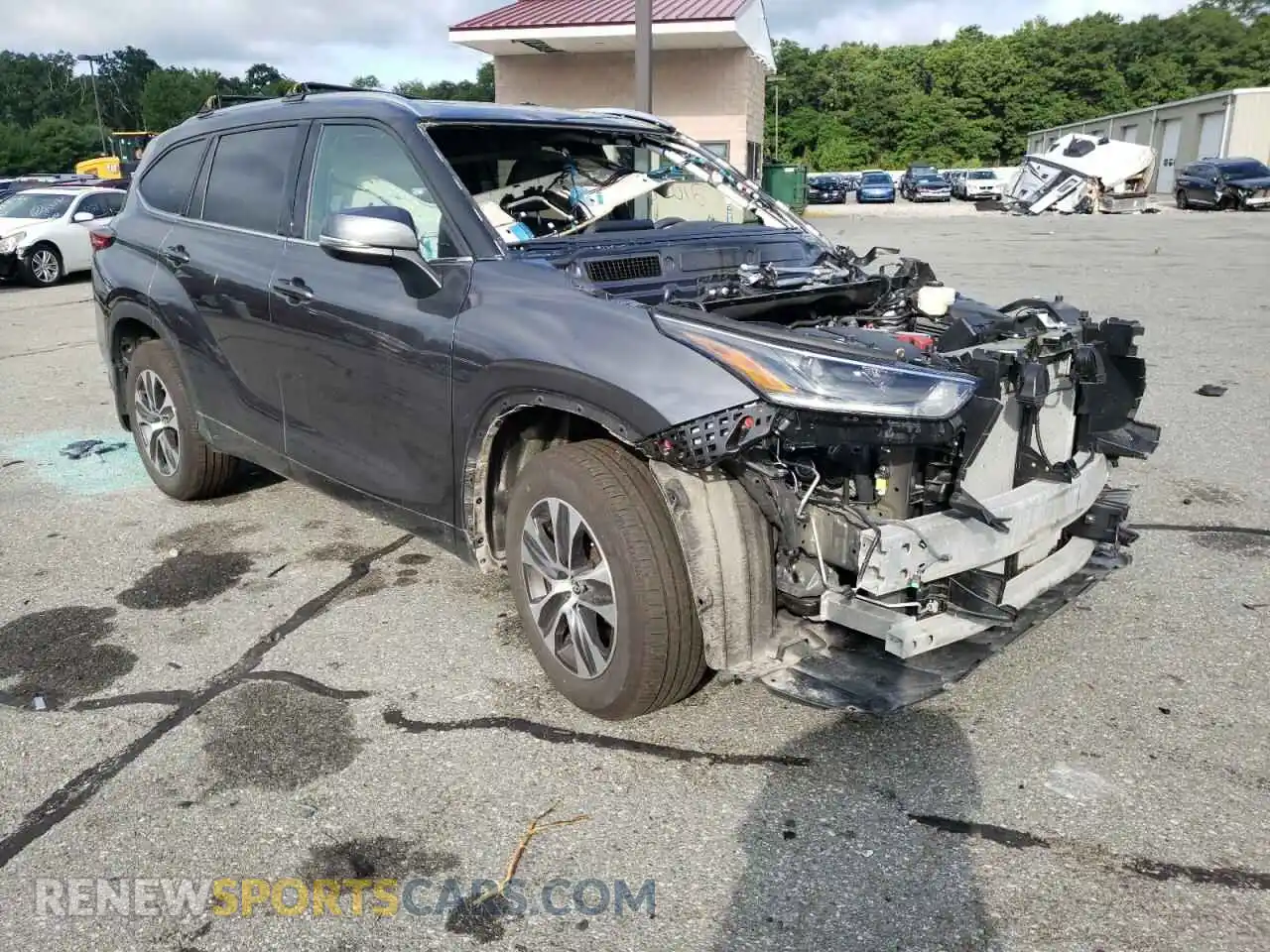 1 Photograph of a damaged car 5TDGZRBH6MS150953 TOYOTA HIGHLANDER 2021