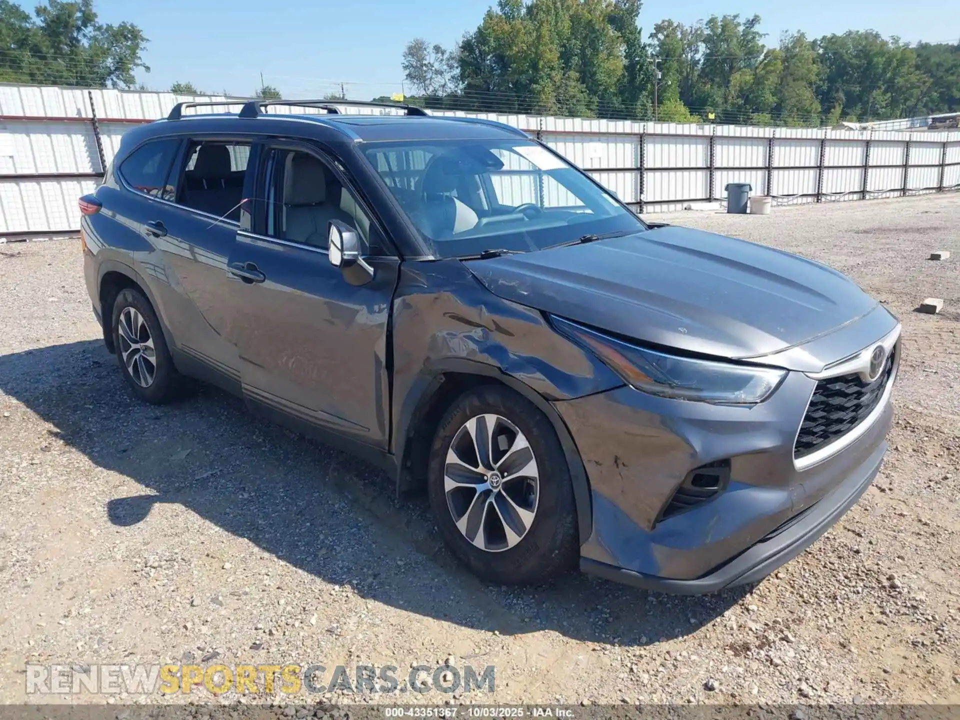 1 Photograph of a damaged car 5TDGZRBH6MS153271 TOYOTA HIGHLANDER 2021