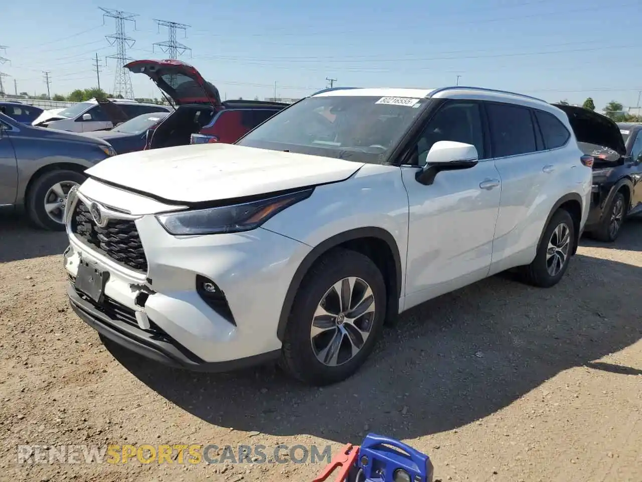 1 Photograph of a damaged car 5TDGZRBH6MS529032 TOYOTA HIGHLANDER 2021