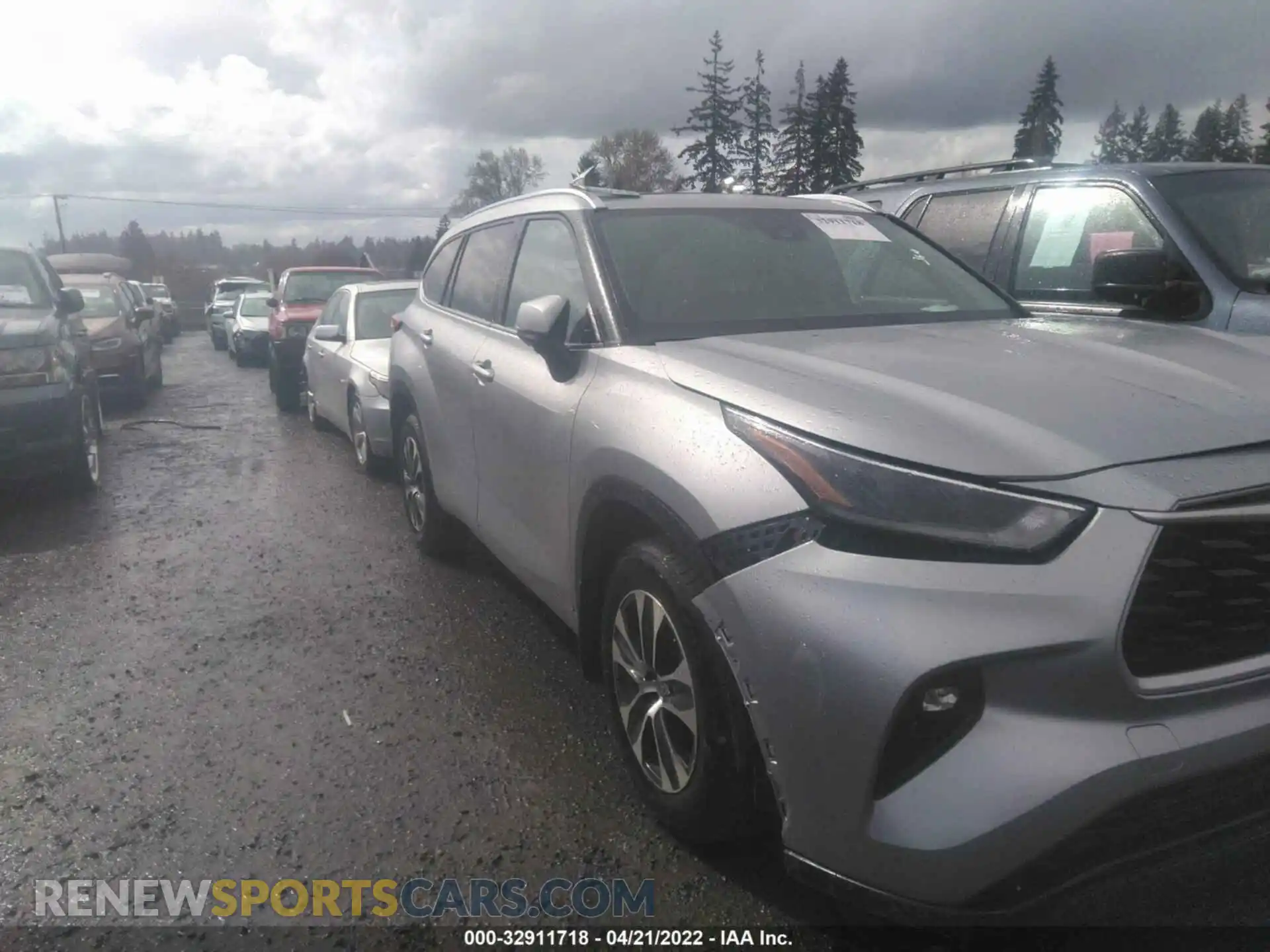 1 Photograph of a damaged car 5TDGZRBH7MS064955 TOYOTA HIGHLANDER 2021