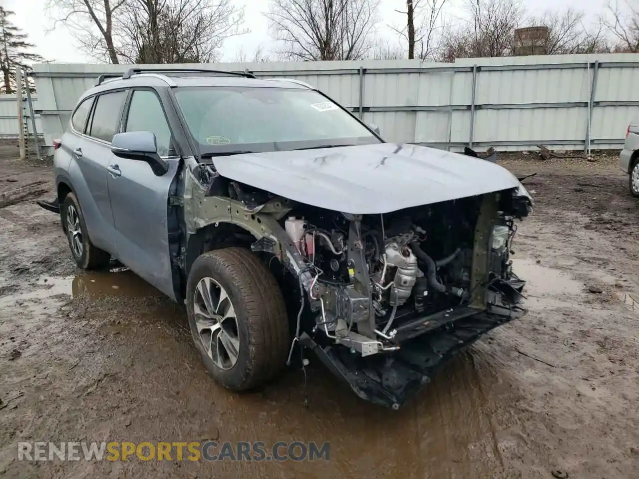 1 Photograph of a damaged car 5TDGZRBH7MS076197 TOYOTA HIGHLANDER 2021