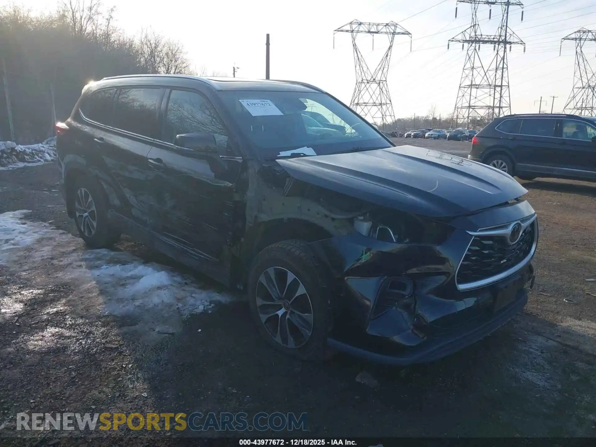 1 Photograph of a damaged car 5TDGZRBH7MS136009 TOYOTA HIGHLANDER 2021