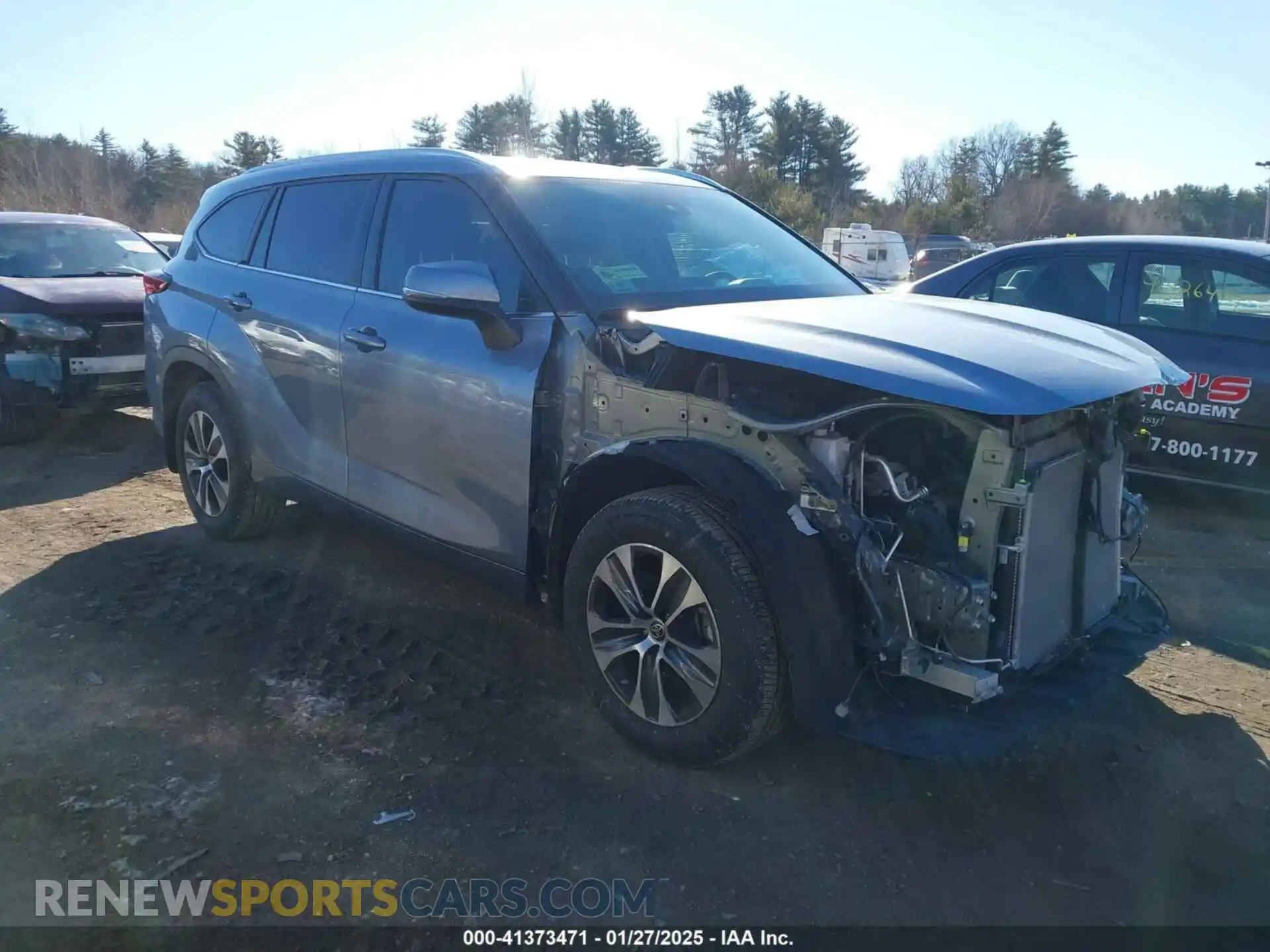 1 Photograph of a damaged car 5TDGZRBH7MS153893 TOYOTA HIGHLANDER 2021