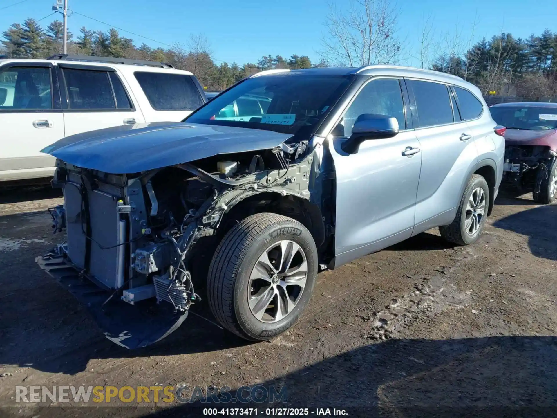 2 Photograph of a damaged car 5TDGZRBH7MS153893 TOYOTA HIGHLANDER 2021