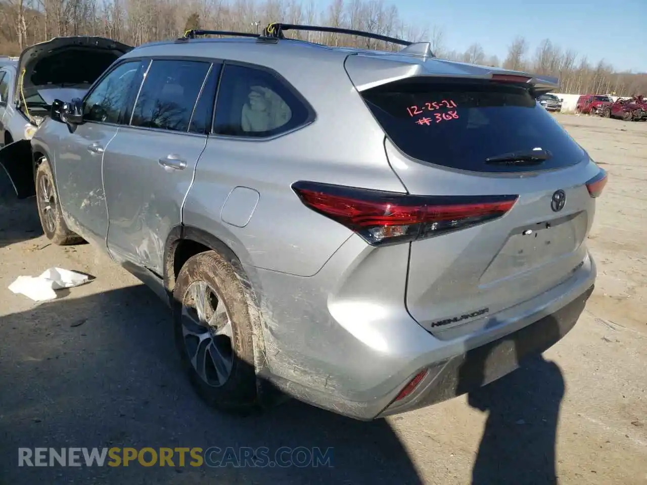 3 Фотография поврежденного автомобиля 5TDGZRBH7MS528147 TOYOTA HIGHLANDER 2021