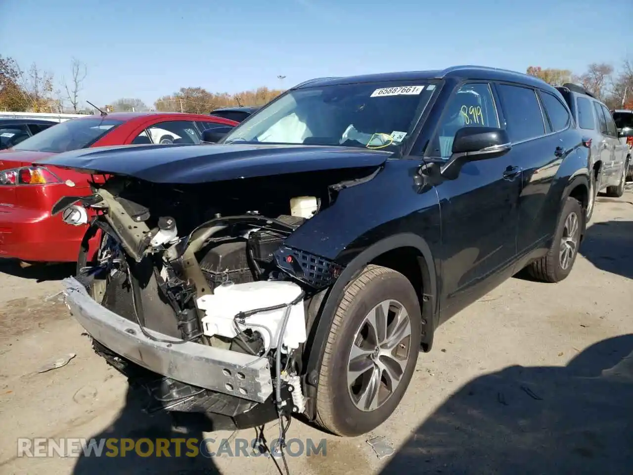 2 Photograph of a damaged car 5TDGZRBH7MS531324 TOYOTA HIGHLANDER 2021