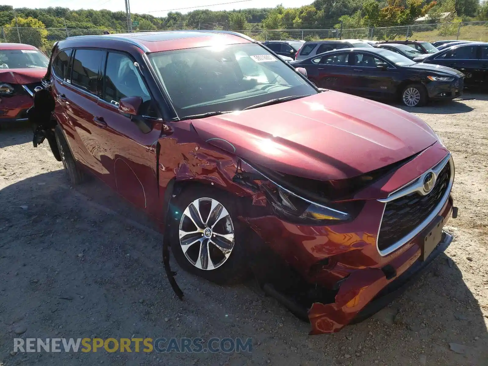 1 Photograph of a damaged car 5TDGZRBH7MS549726 TOYOTA HIGHLANDER 2021