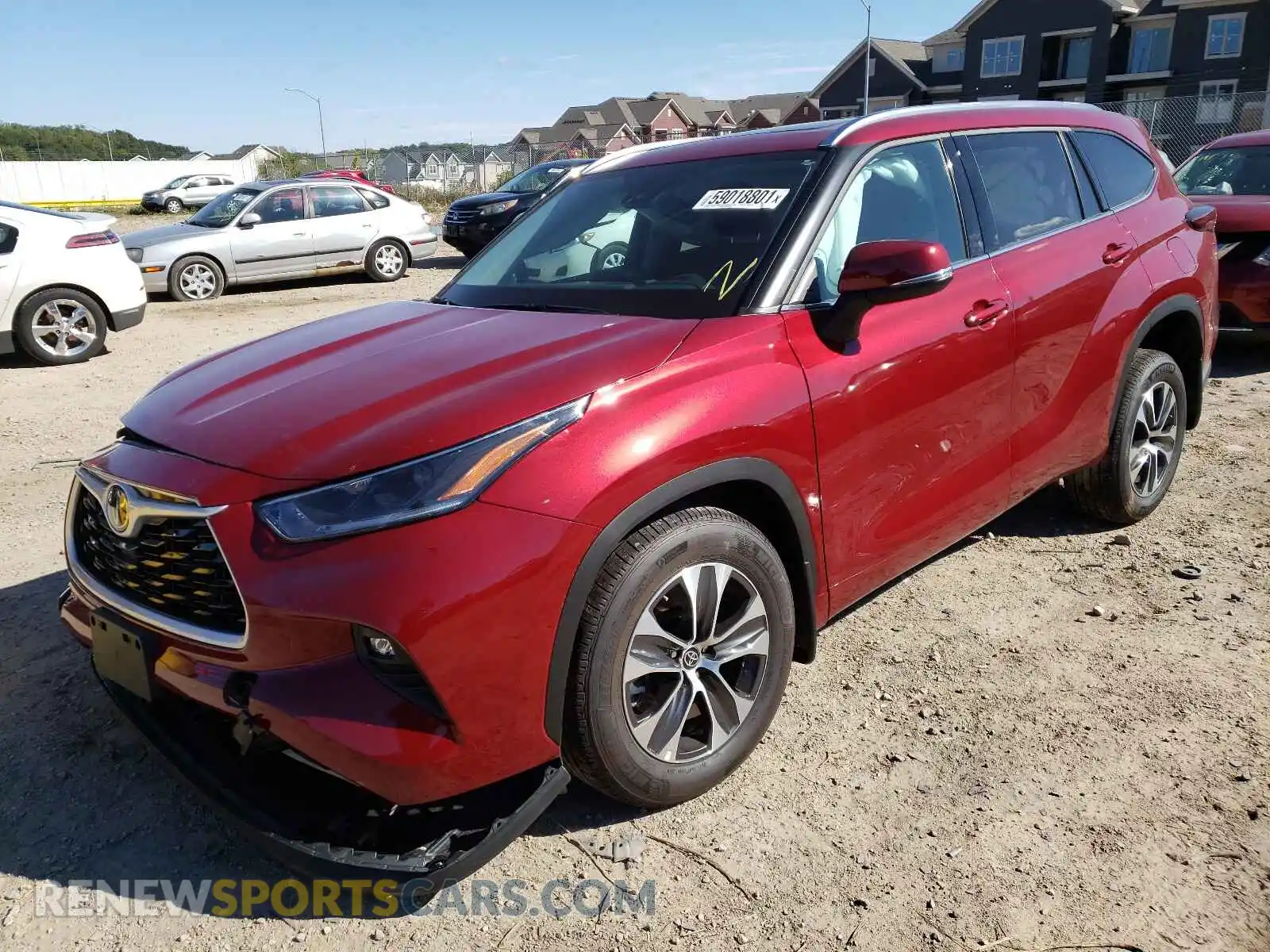 2 Photograph of a damaged car 5TDGZRBH7MS549726 TOYOTA HIGHLANDER 2021