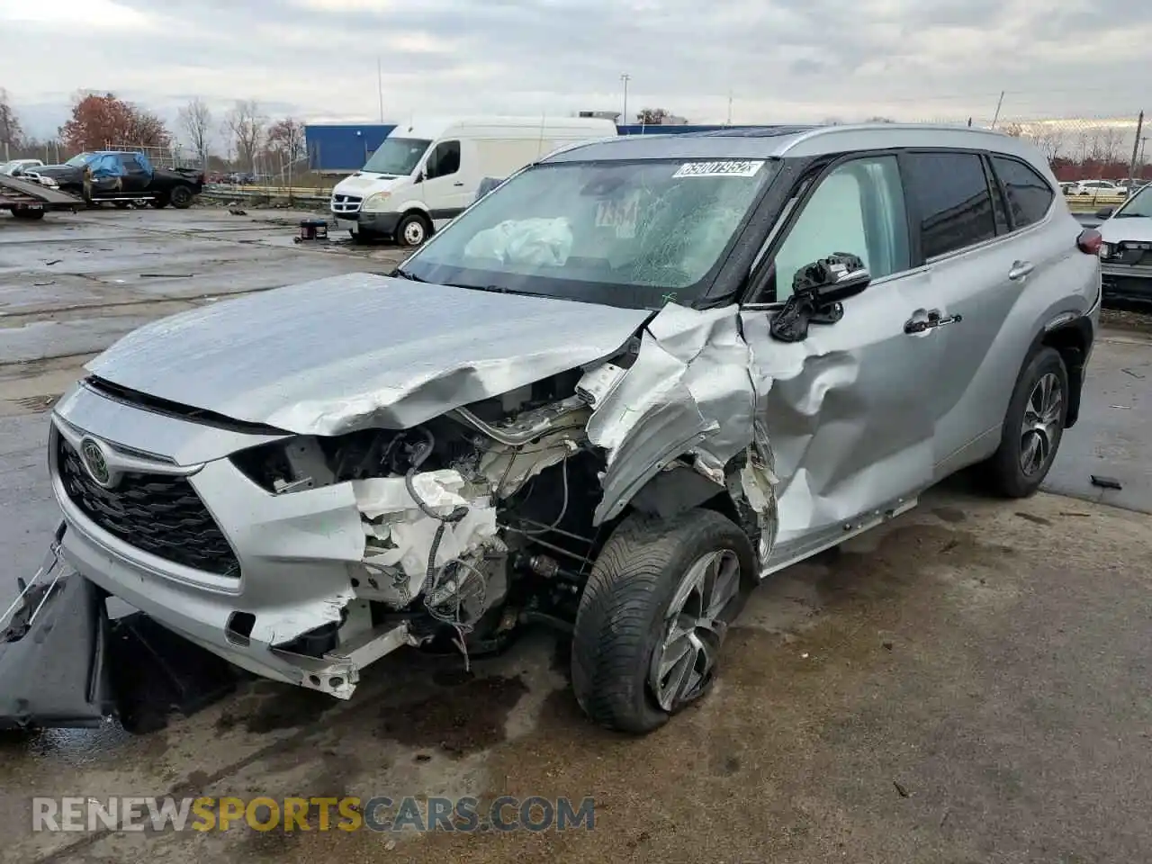 1 Photograph of a damaged car 5TDGZRBH8MS071736 TOYOTA HIGHLANDER 2021