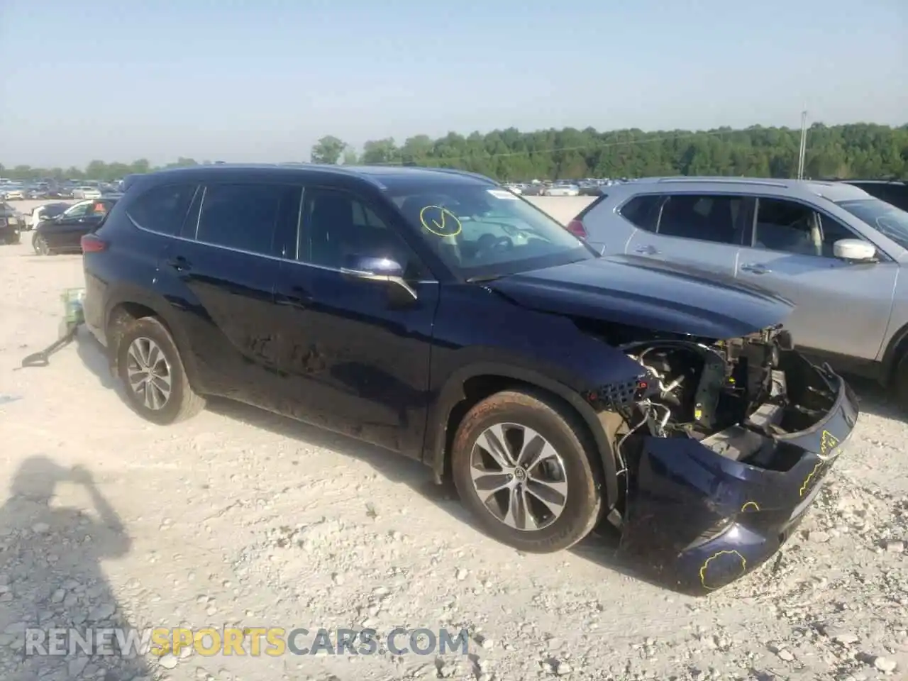 1 Photograph of a damaged car 5TDGZRBH8MS084941 TOYOTA HIGHLANDER 2021