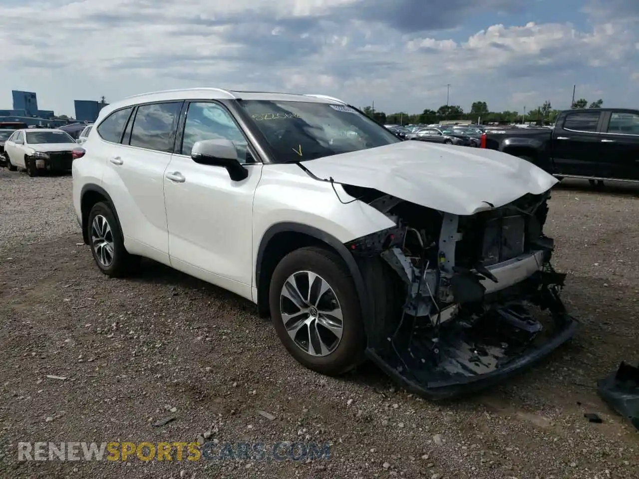 1 Photograph of a damaged car 5TDGZRBH8MS114018 TOYOTA HIGHLANDER 2021
