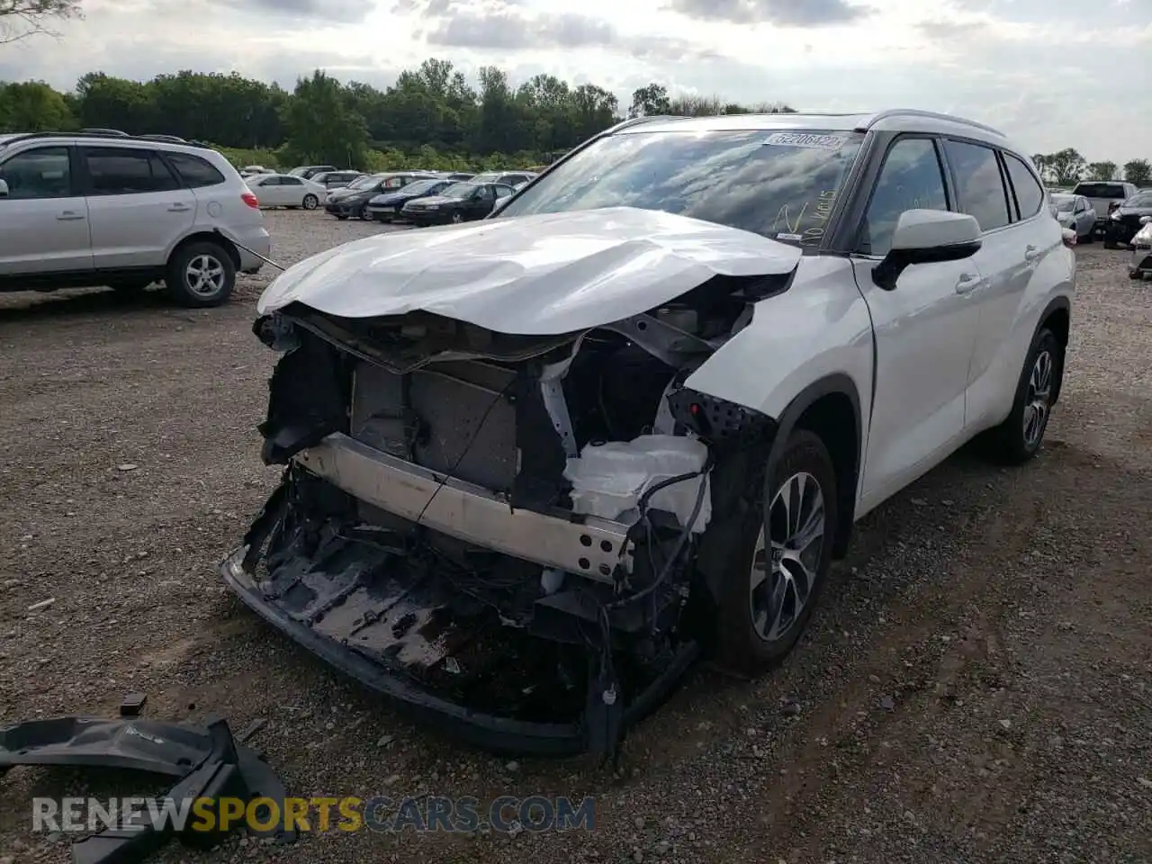2 Photograph of a damaged car 5TDGZRBH8MS114018 TOYOTA HIGHLANDER 2021