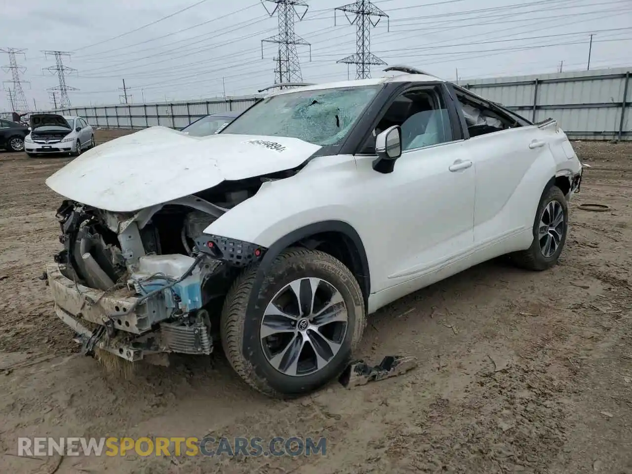 1 Photograph of a damaged car 5TDGZRBH8MS134639 TOYOTA HIGHLANDER 2021
