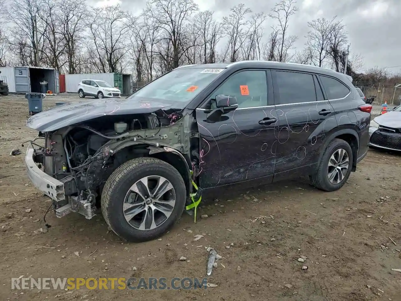 1 Photograph of a damaged car 5TDGZRBH8MS141915 TOYOTA HIGHLANDER 2021
