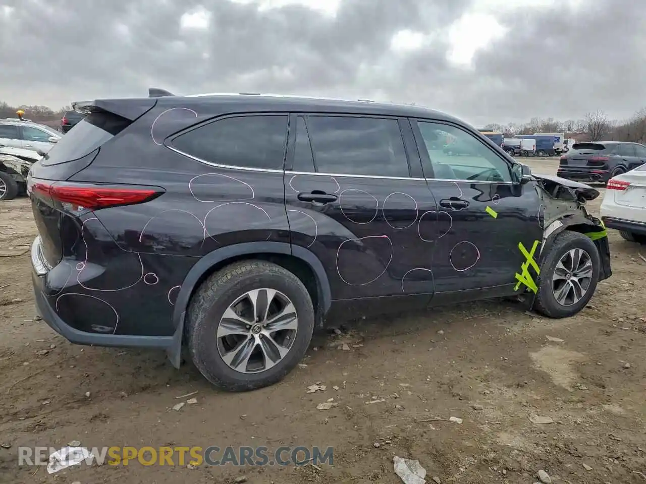 3 Photograph of a damaged car 5TDGZRBH8MS141915 TOYOTA HIGHLANDER 2021