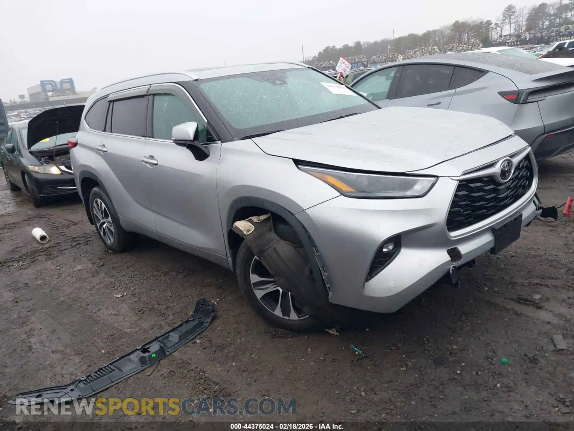 1 Photograph of a damaged car 5TDGZRBH8MS149948 TOYOTA HIGHLANDER 2021