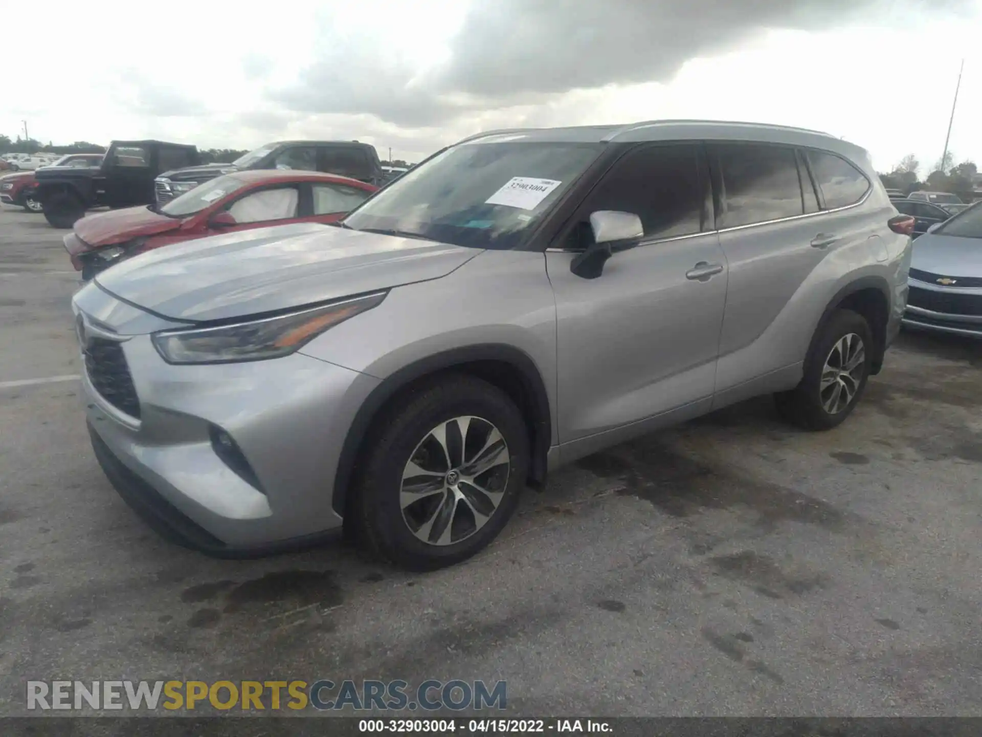 2 Photograph of a damaged car 5TDGZRBH8MS525810 TOYOTA HIGHLANDER 2021