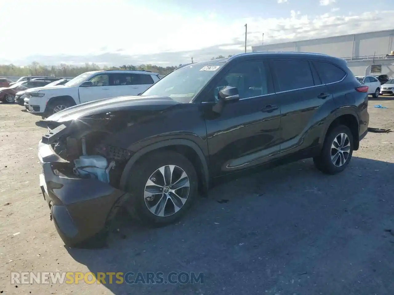 1 Photograph of a damaged car 5TDGZRBH8MS538668 TOYOTA HIGHLANDER 2021