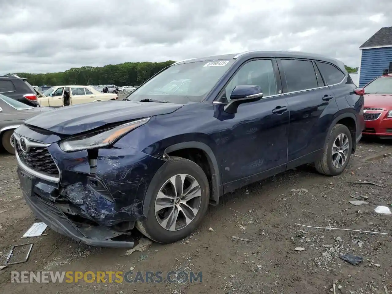 1 Photograph of a damaged car 5TDGZRBH8MS540534 TOYOTA HIGHLANDER 2021