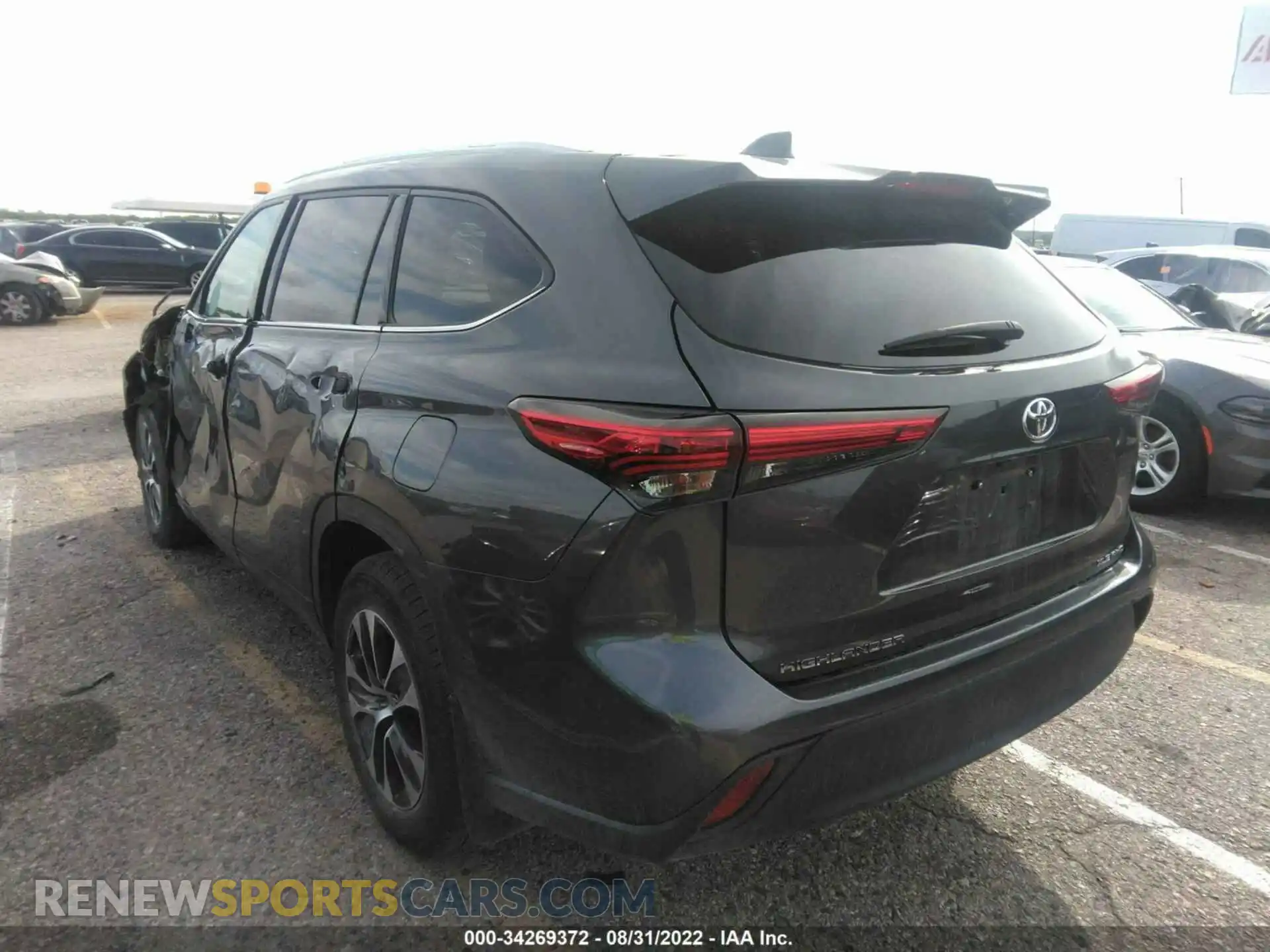 3 Photograph of a damaged car 5TDGZRBH9MS066397 TOYOTA HIGHLANDER 2021