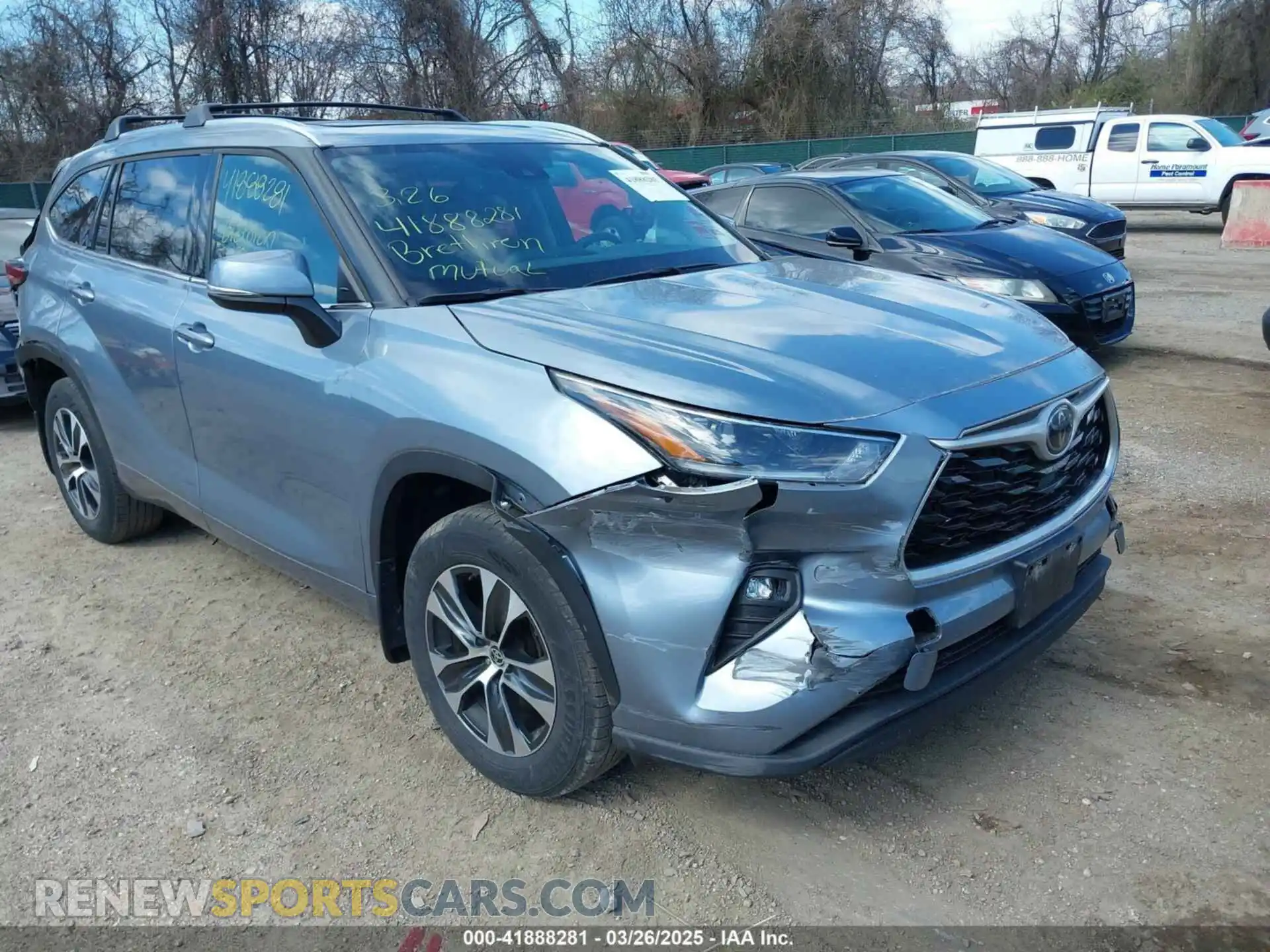 1 Photograph of a damaged car 5TDGZRBH9MS120944 TOYOTA HIGHLANDER 2021