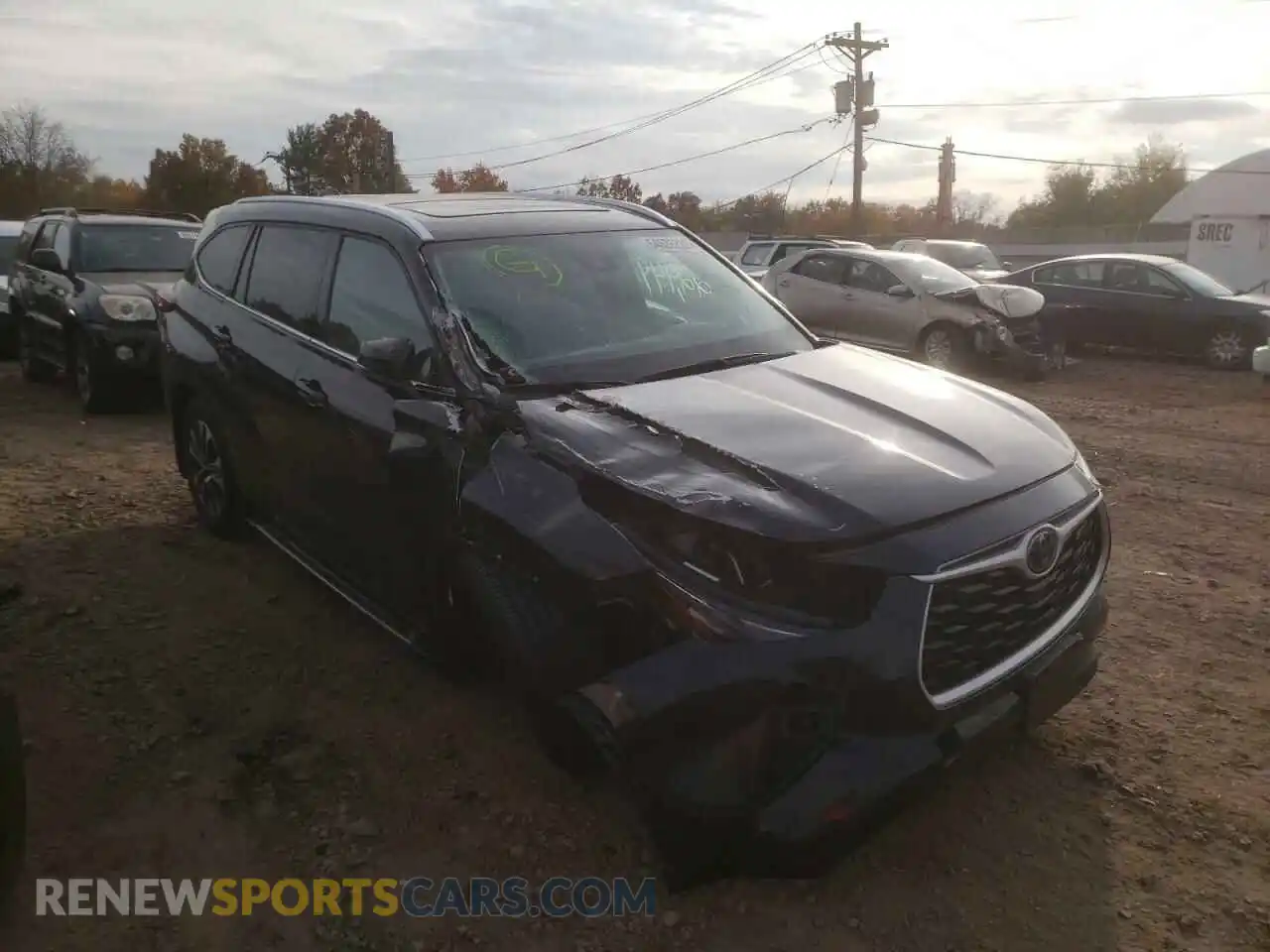 1 Photograph of a damaged car 5TDGZRBH9MS124685 TOYOTA HIGHLANDER 2021