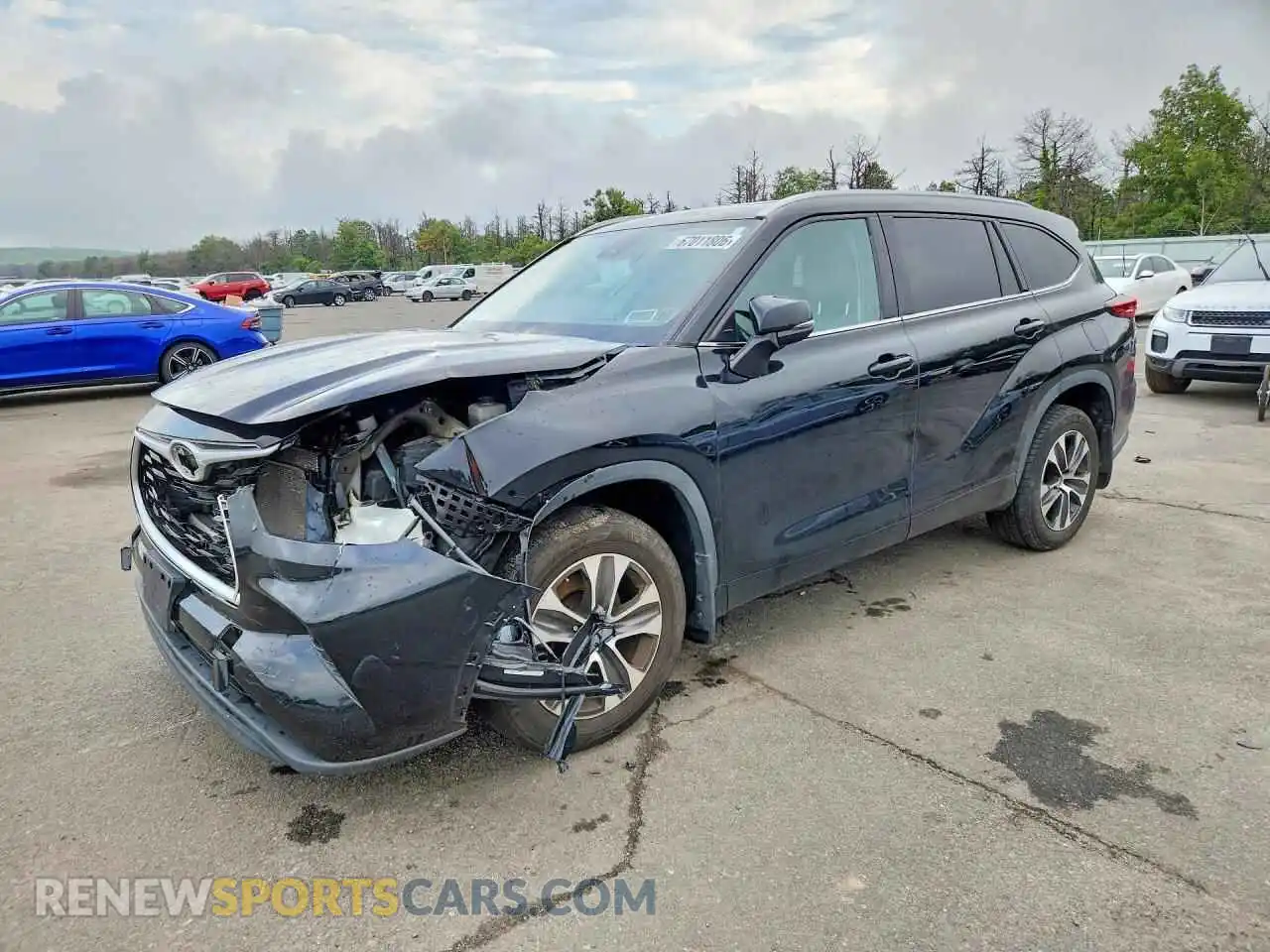 1 Фотография поврежденного автомобиля 5TDGZRBH9MS544592 TOYOTA HIGHLANDER 2021