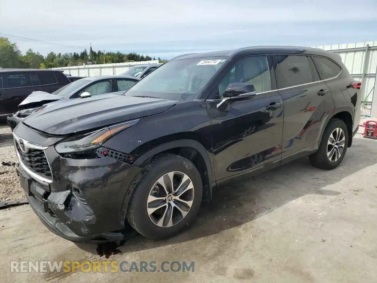 1 Photograph of a damaged car 5TDGZRBHXMS074492 TOYOTA HIGHLANDER 2021