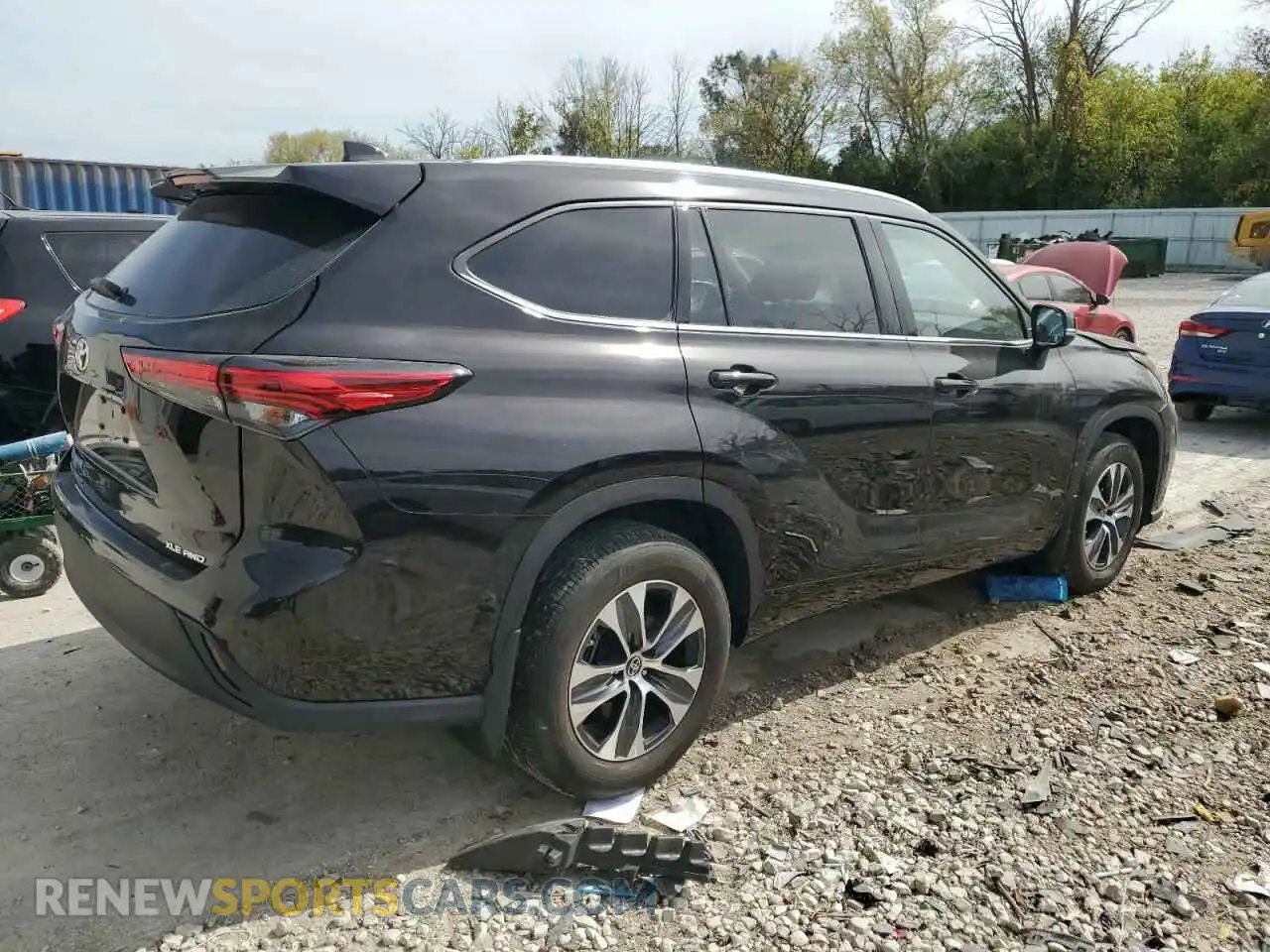3 Photograph of a damaged car 5TDGZRBHXMS074492 TOYOTA HIGHLANDER 2021