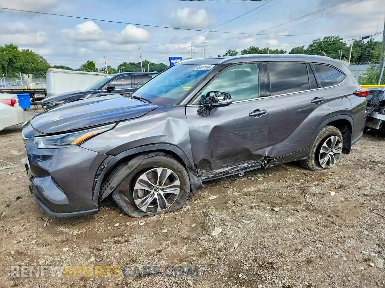 1 fotografías del automóvil dañado 5TDGZRBHXMS099439 TOYOTA HIGHLANDER 2021