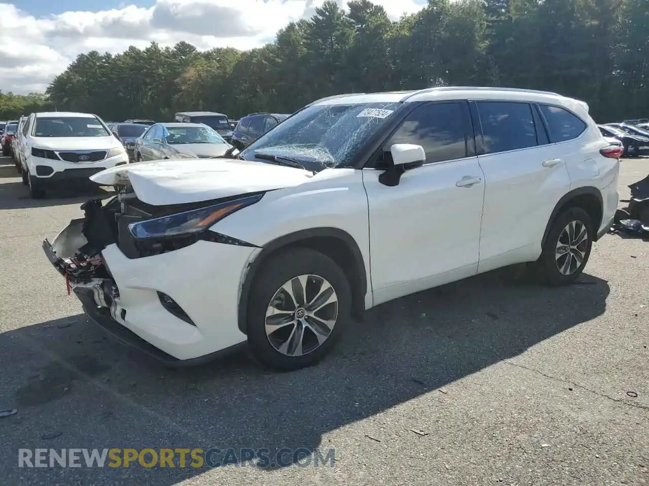 1 Photograph of a damaged car 5TDGZRBHXMS102226 TOYOTA HIGHLANDER 2021