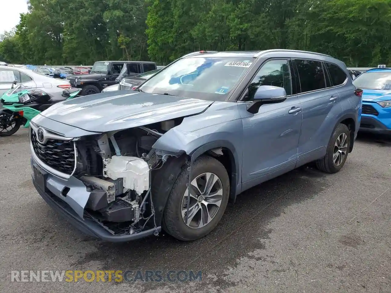 1 Photograph of a damaged car 5TDGZRBHXMS111539 TOYOTA HIGHLANDER 2021