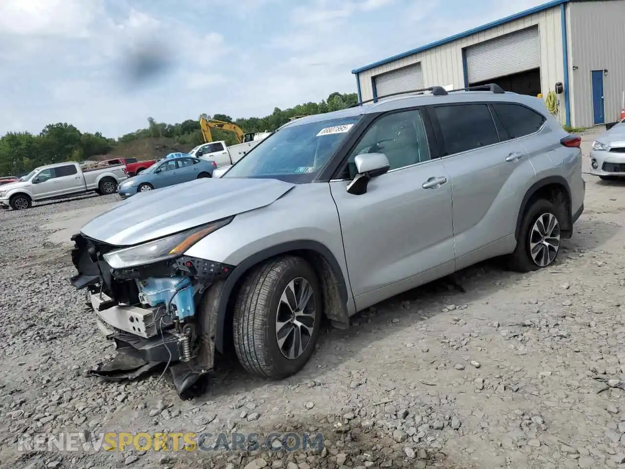 1 Photograph of a damaged car 5TDGZRBHXMS526361 TOYOTA HIGHLANDER 2021