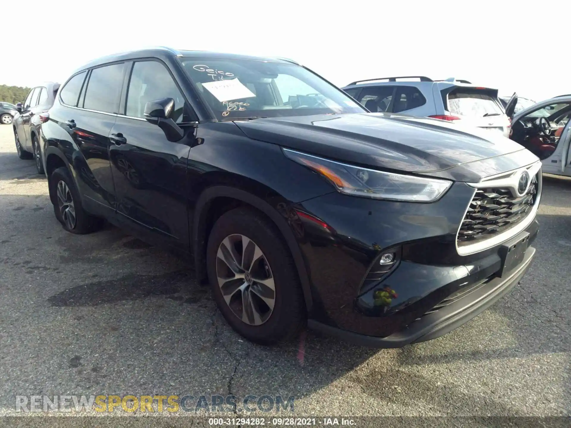 1 Photograph of a damaged car 5TDGZRBHXMS545654 TOYOTA HIGHLANDER 2021