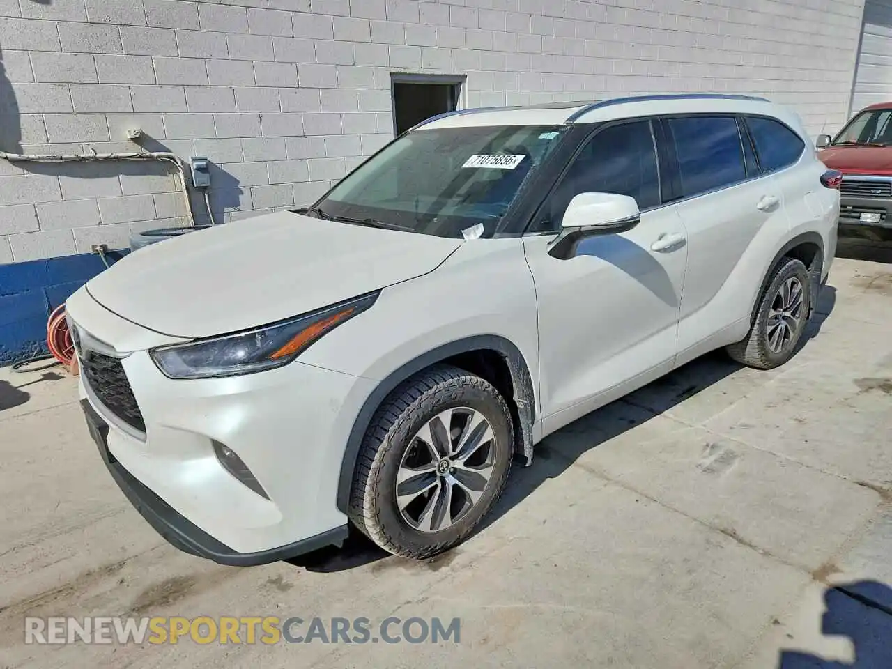 1 Photograph of a damaged car 5TDGZRBHXMS549459 TOYOTA HIGHLANDER 2021