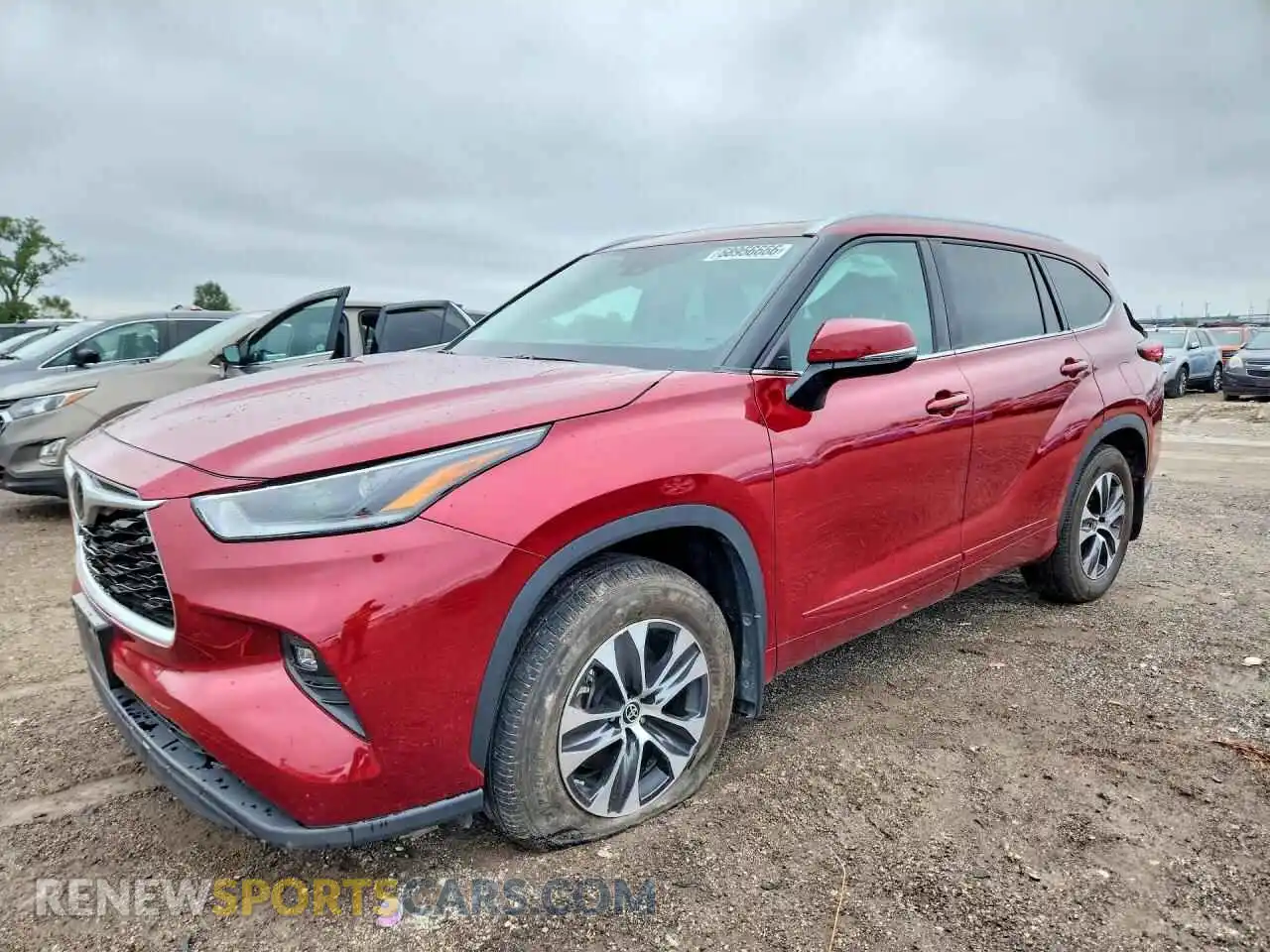 1 fotografías del automóvil dañado 5TDGZRBHXMS559098 TOYOTA HIGHLANDER 2021
