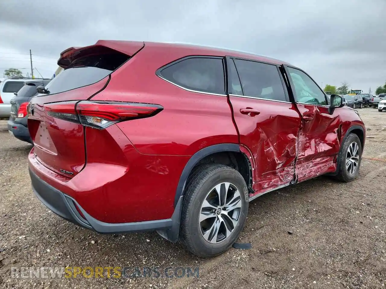 3 fotografías del automóvil dañado 5TDGZRBHXMS559098 TOYOTA HIGHLANDER 2021