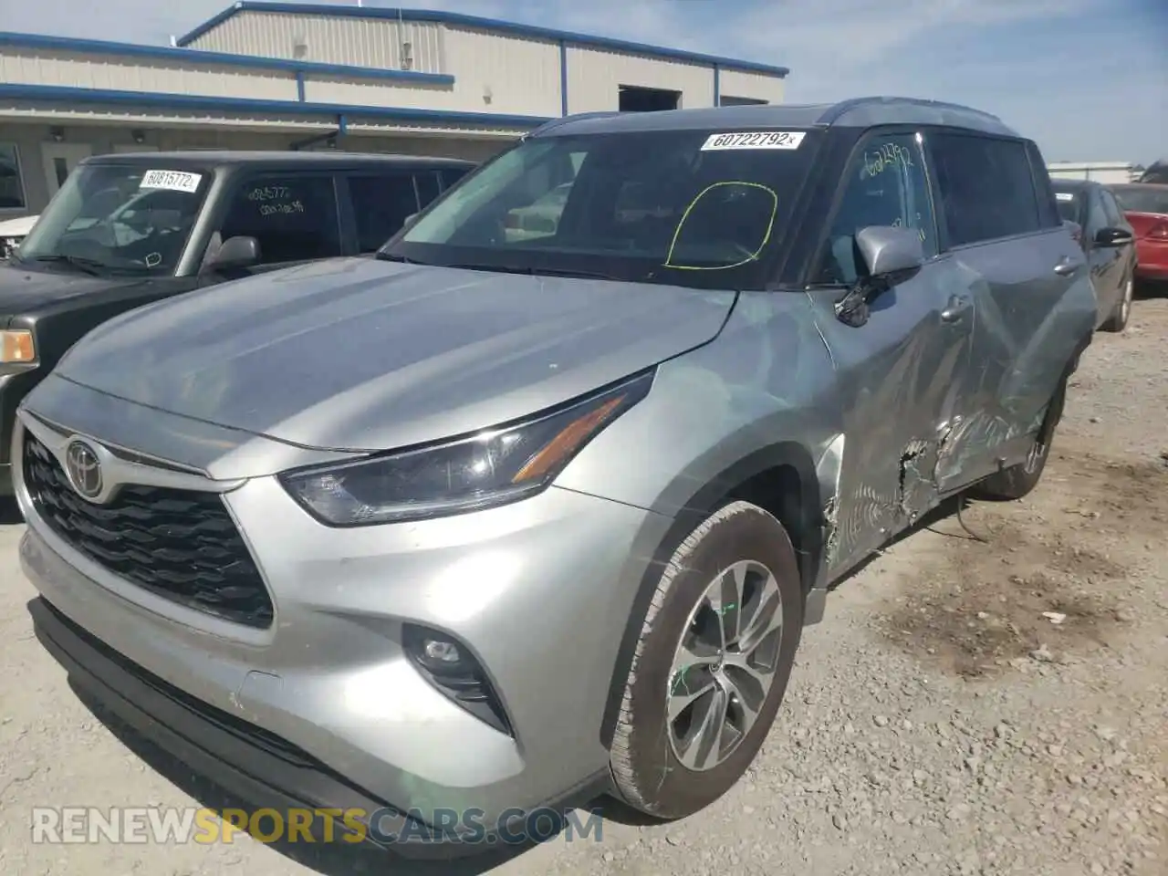 2 Photograph of a damaged car 5TDGZRBHXMS559280 TOYOTA HIGHLANDER 2021