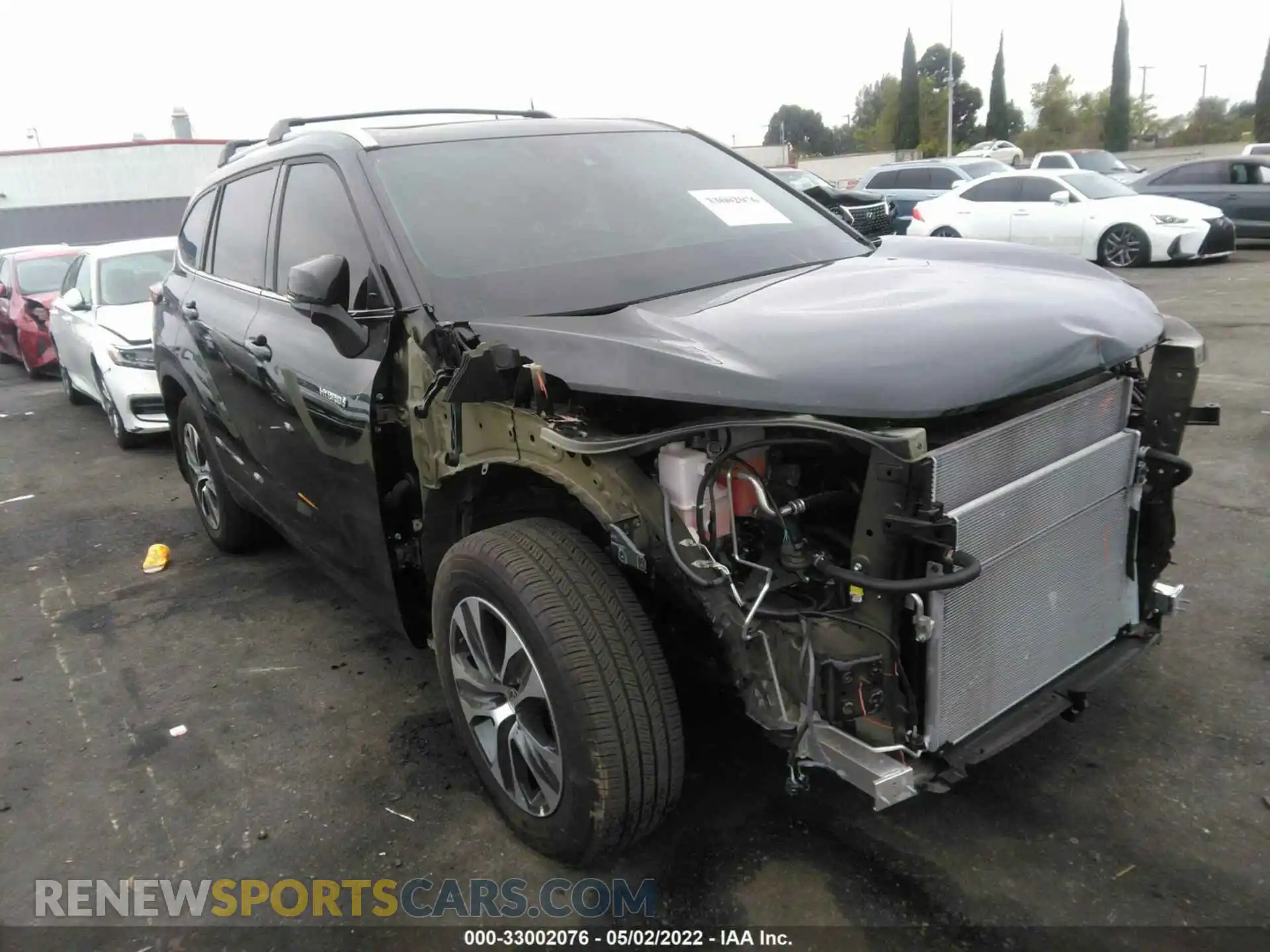 1 Photograph of a damaged car 5TDHARAH2MS507834 TOYOTA HIGHLANDER 2021