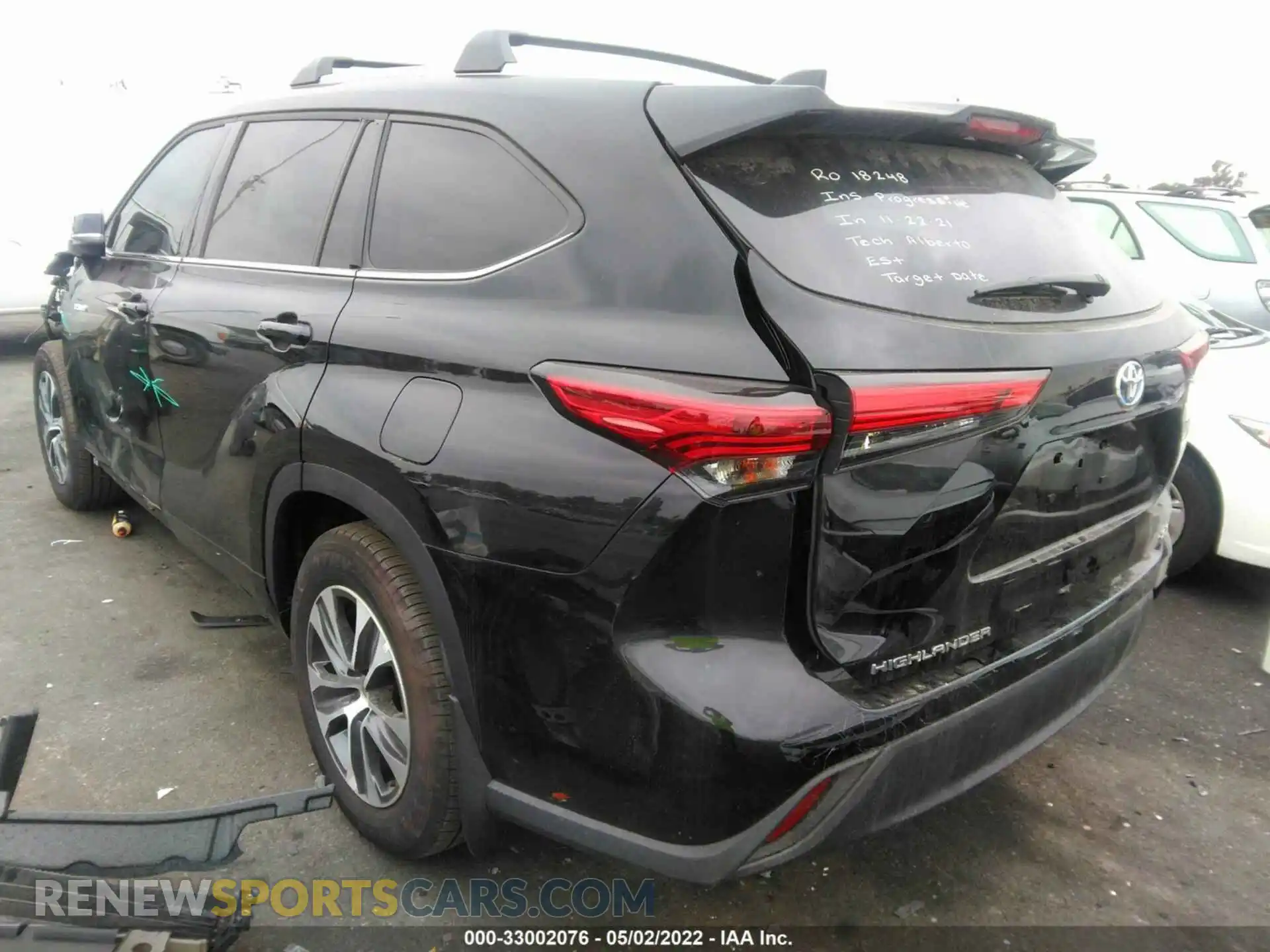 3 Photograph of a damaged car 5TDHARAH2MS507834 TOYOTA HIGHLANDER 2021