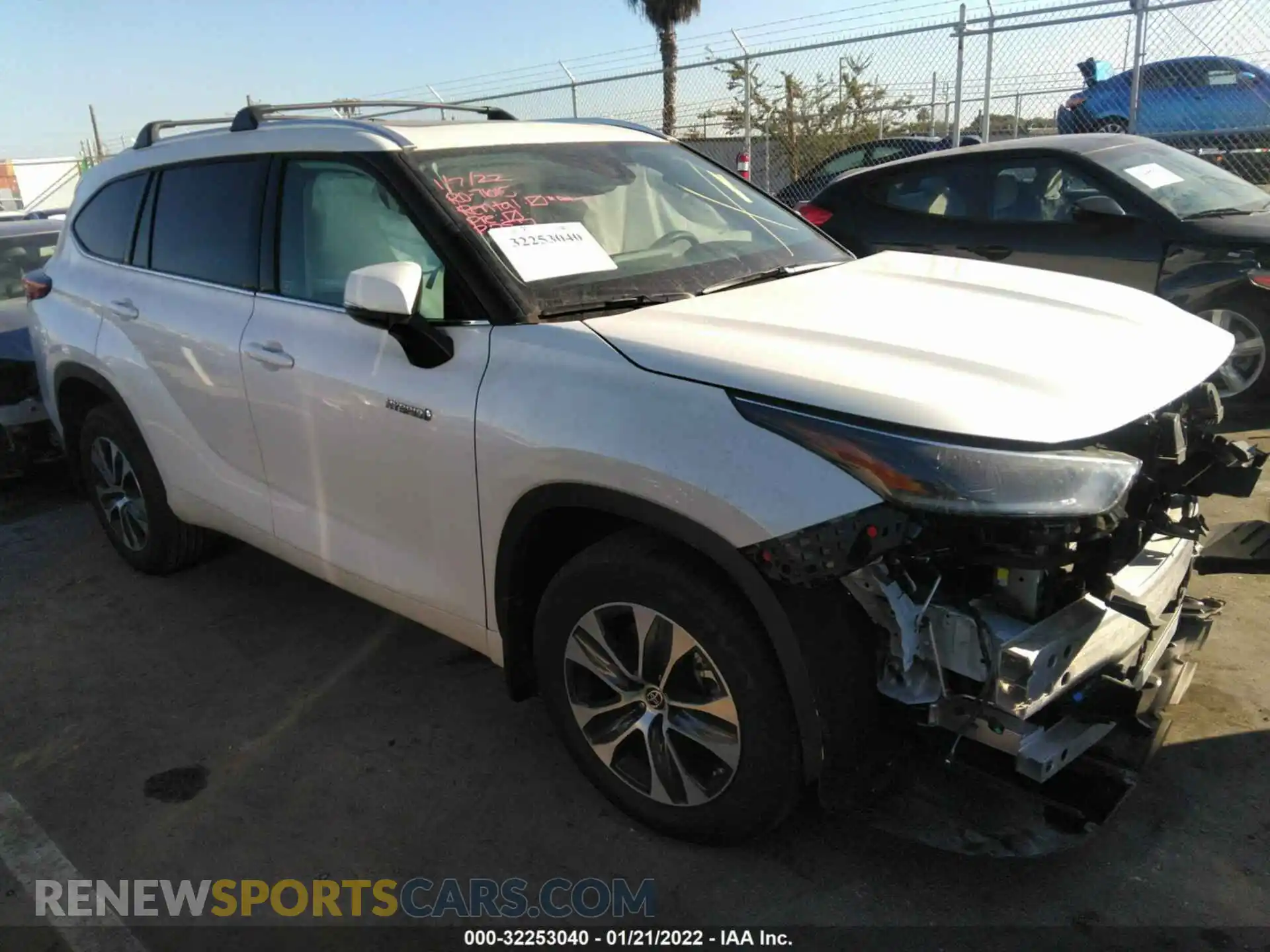 1 Photograph of a damaged car 5TDHARAH4MS508094 TOYOTA HIGHLANDER 2021