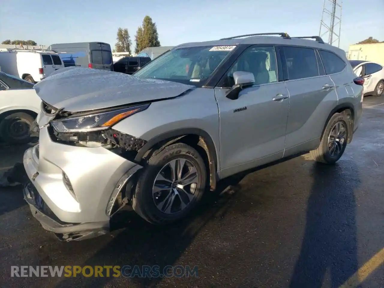 1 Photograph of a damaged car 5TDHARAH5MS508914 TOYOTA HIGHLANDER 2021