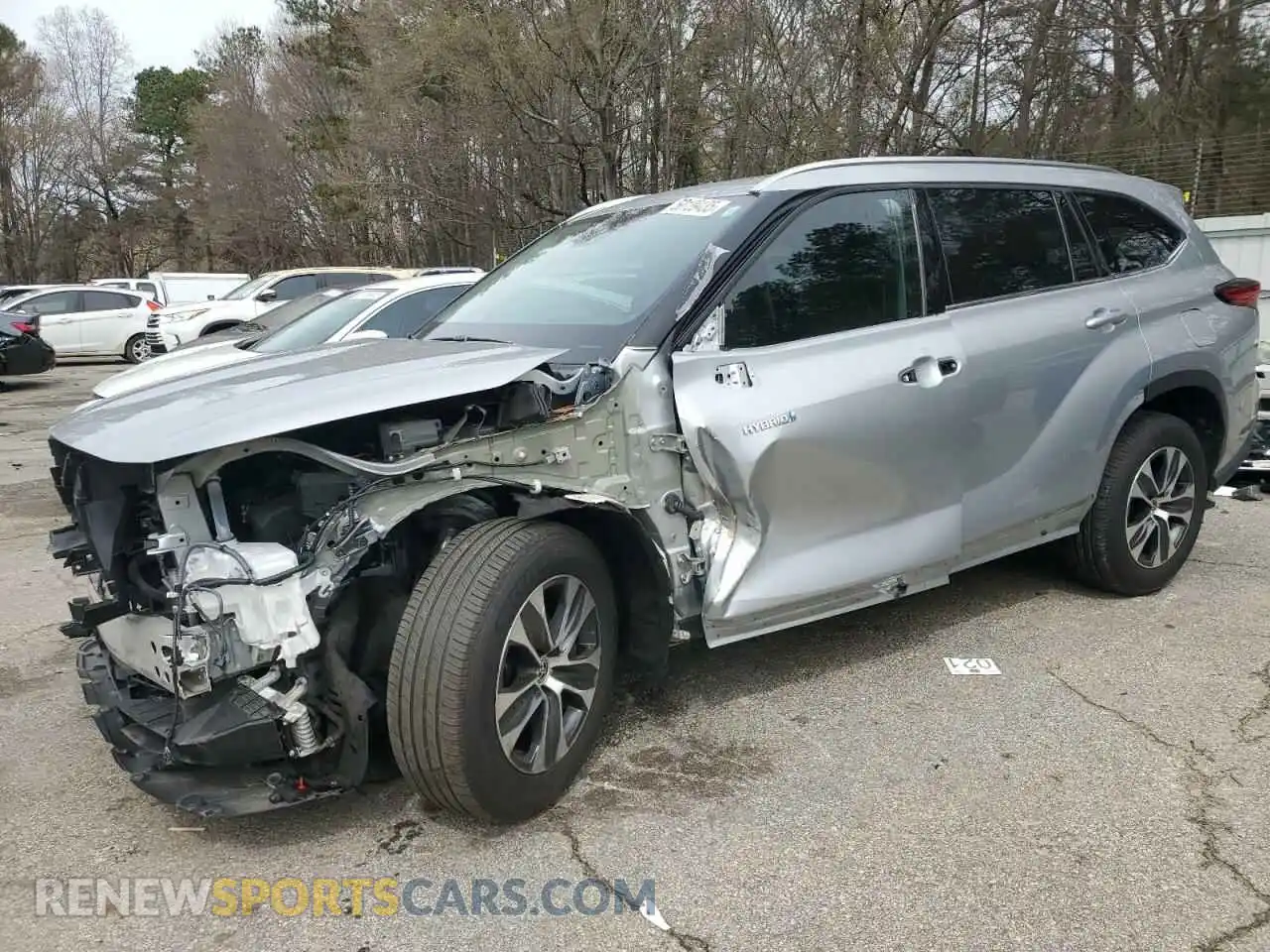 1 Photograph of a damaged car 5TDHARAH9MS507779 TOYOTA HIGHLANDER 2021