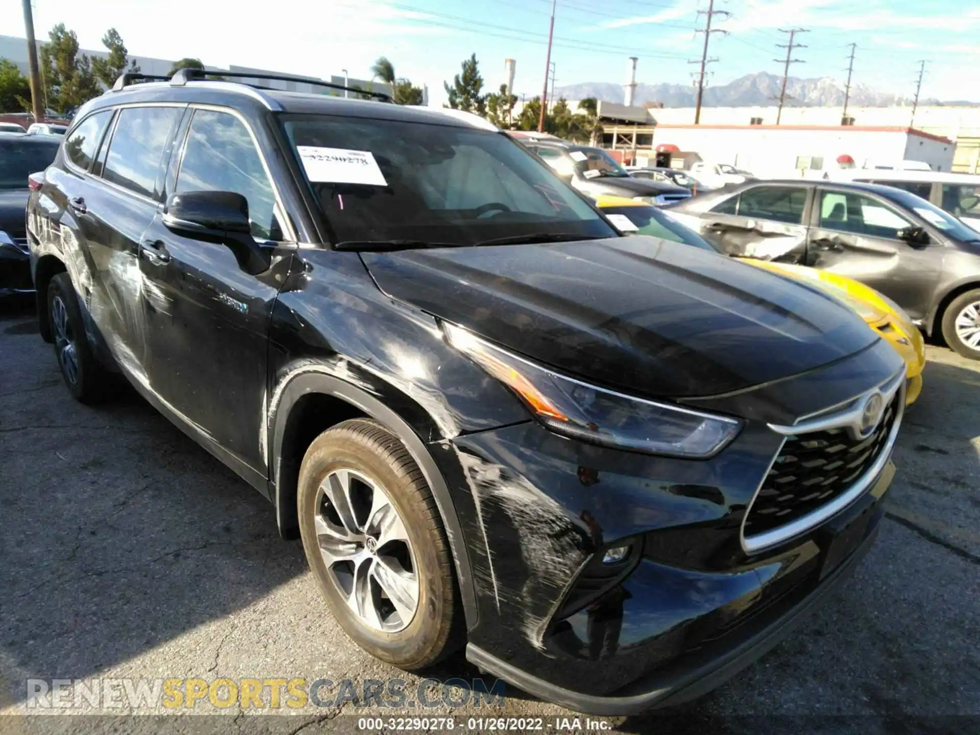 1 Photograph of a damaged car 5TDHARAHXMS007971 TOYOTA HIGHLANDER 2021